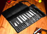 Chef Knife Roll Bag Made of Genuine Top Grain Leather
