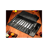 Chef Knife Roll Bag Made of Genuine Top Grain Leather