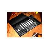 Chef Knife Roll Bag Made of Genuine Top Grain Leather
