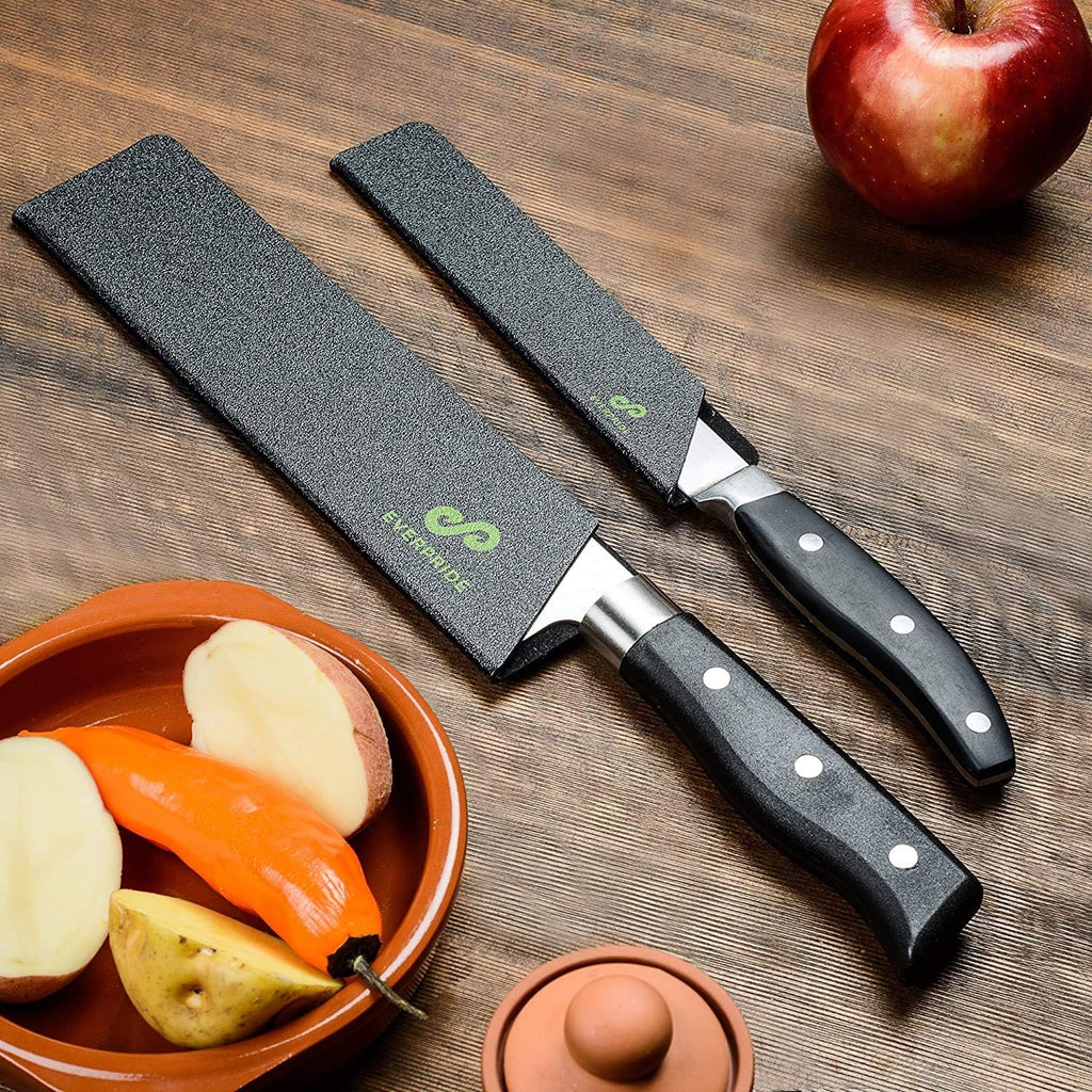 EVERPRIDE 10 Inch Chef Knife Sheath Set (2-Piece Set) Universal Blade Edge  Cover Guards for Chef and Kitchen Knives – Durable, BPA-Free, Felt Lined