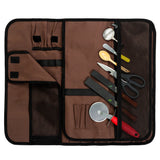 Brown Chef Knife Roll Bag (15 Slots)