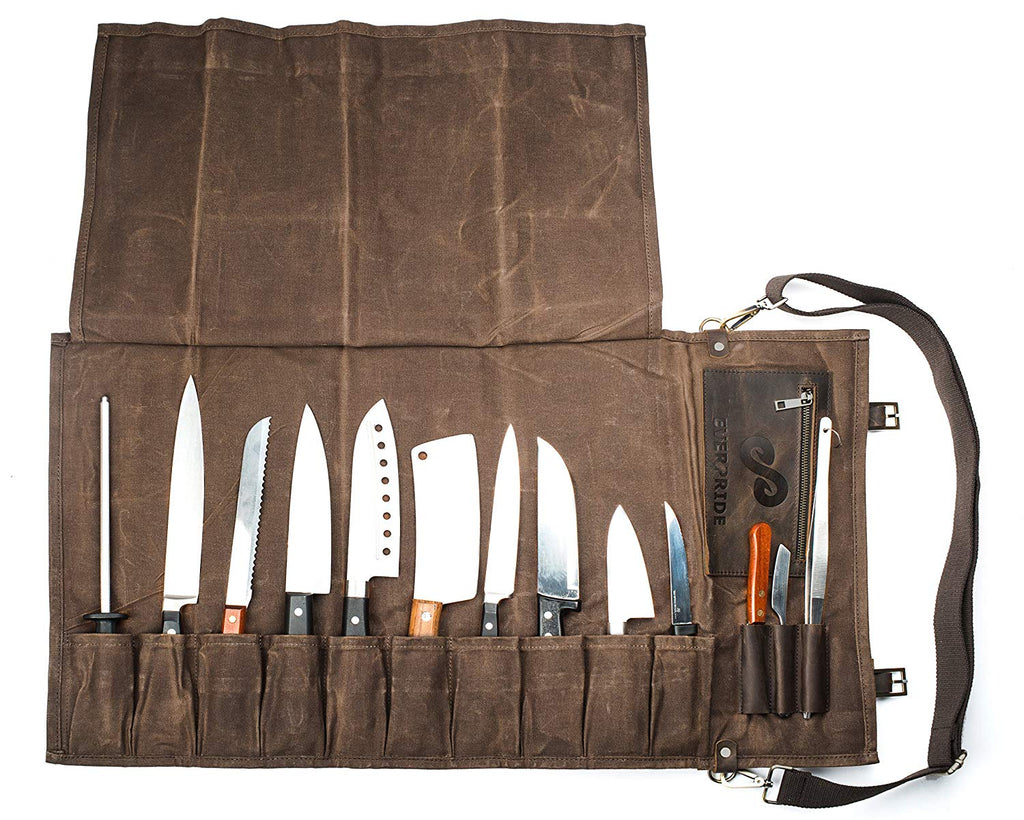 Pro Chef Plating Kit Storage Bag Case Leather Bag Chef Tools Kit Travel  Roll Bag