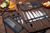 Brown Chef Knife Roll Bag (15 Slots)