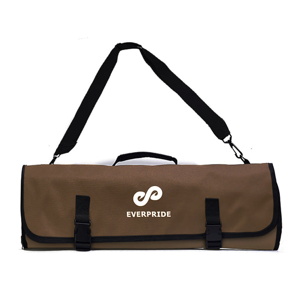 Brown Chef Knife Roll Bag (15 Slots)