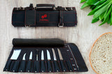 Chef Knife Roll Bag Made of Genuine Top Grain Leather