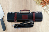 Chef Knife Roll Bag Made of Genuine Top Grain Leather