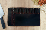 Chef Knife Roll Bag Made of Genuine Top Grain Leather