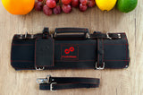 Chef Knife Roll Bag Made of Genuine Top Grain Leather