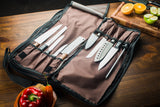 Knife Bag For Chefs - 20 Slots for Knives PLUS 3 Zipper Compartments for Kitchen Tools